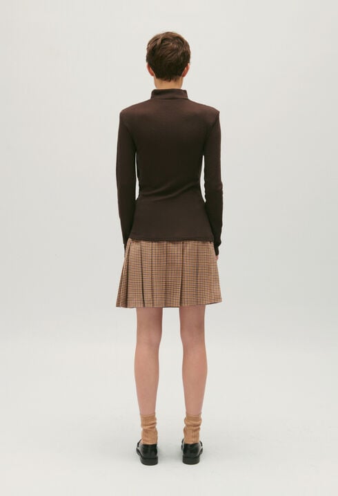 Camiseta de lana color chocolate