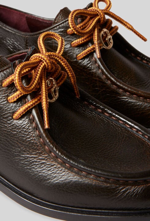 Zapatos derby de cuero granulados