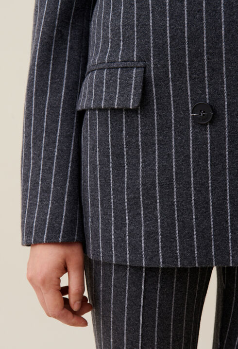 Blazer oversized a rayas