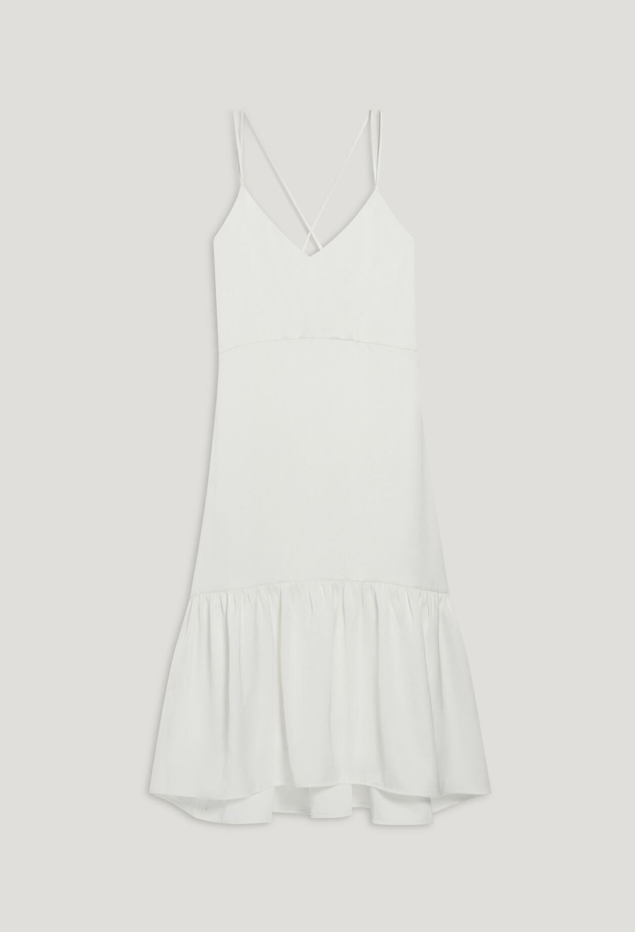 Vestido midi de raso