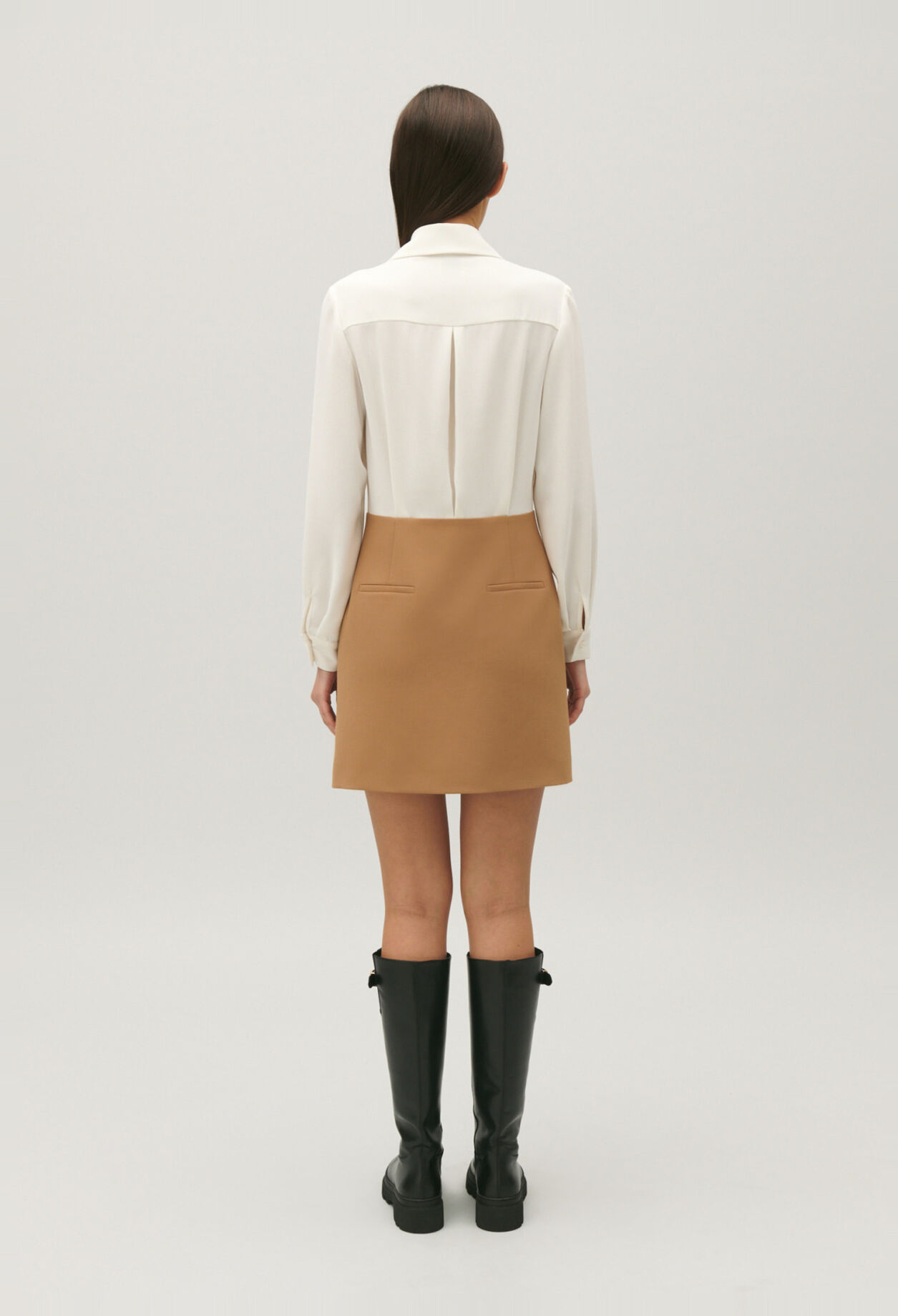 Vestido de sastre corto bicolor