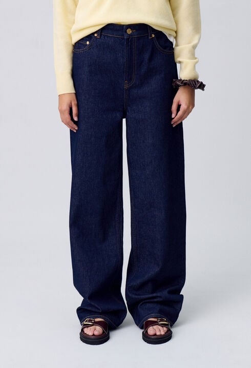 Vaquero de denim índigo recto