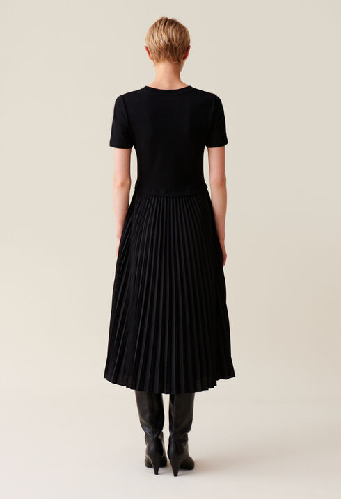 Vestido Twist de dos materiales