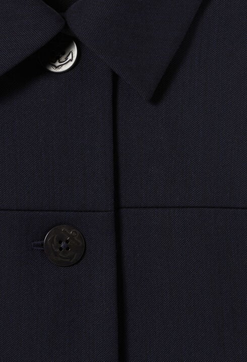 Chaqueta caja azul marino