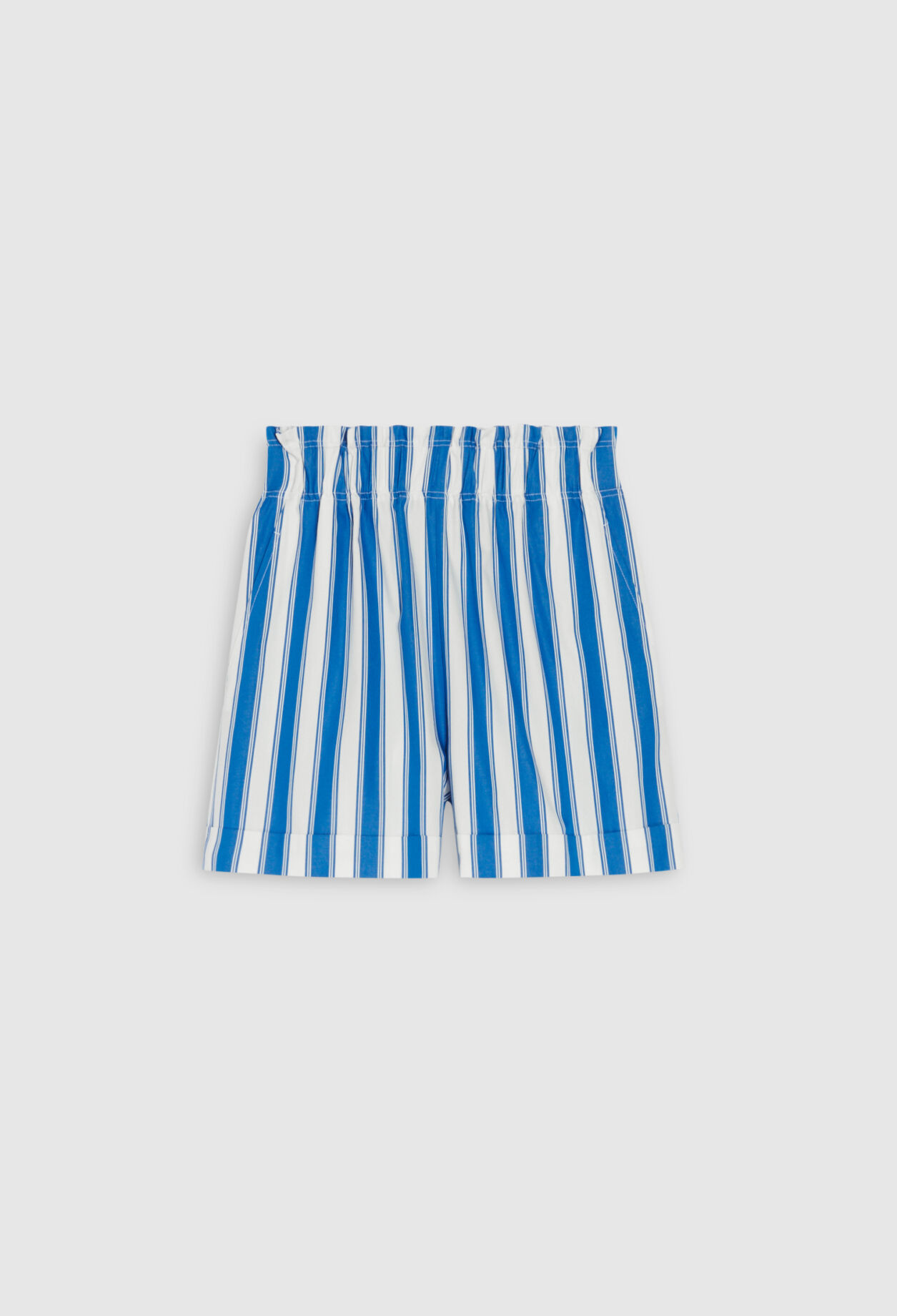 Short algodón a rayas azul