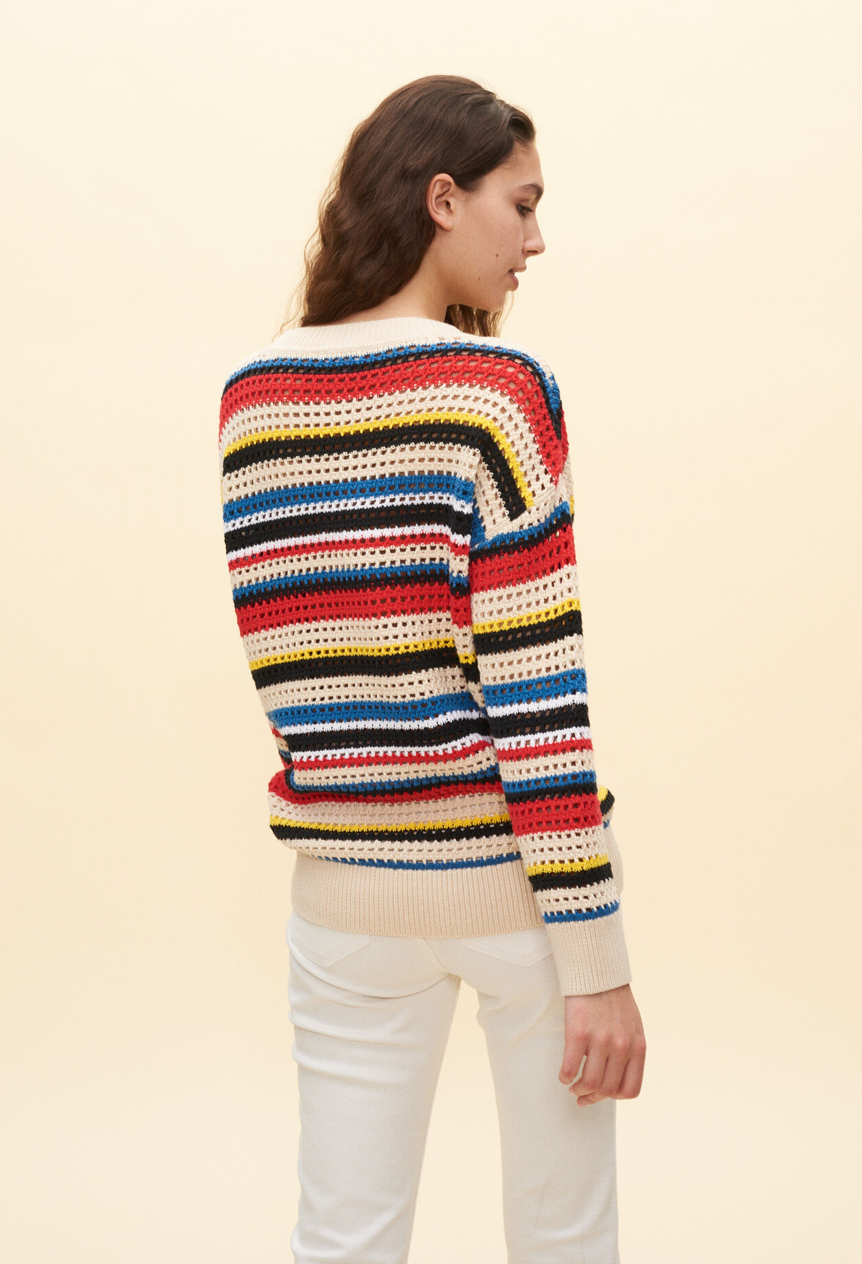 Jersey de rayas calado