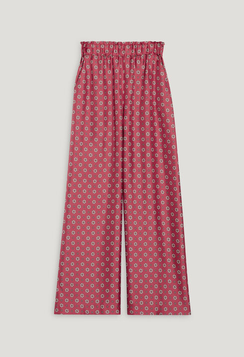 Pantalón satinado con estampado