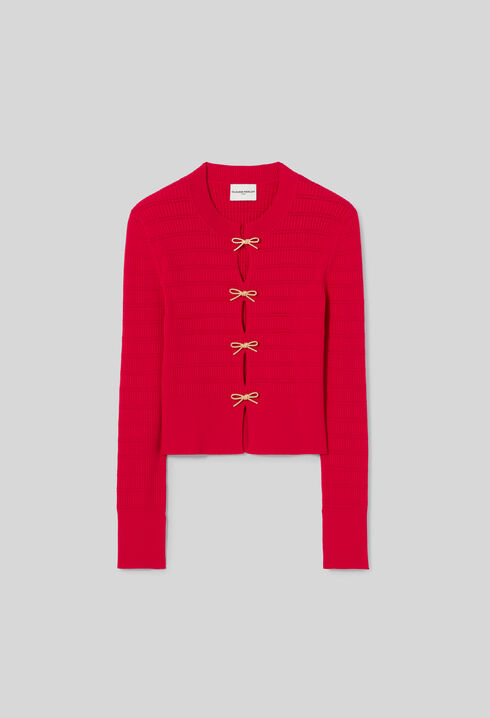 Jersey de punto fino con lazos