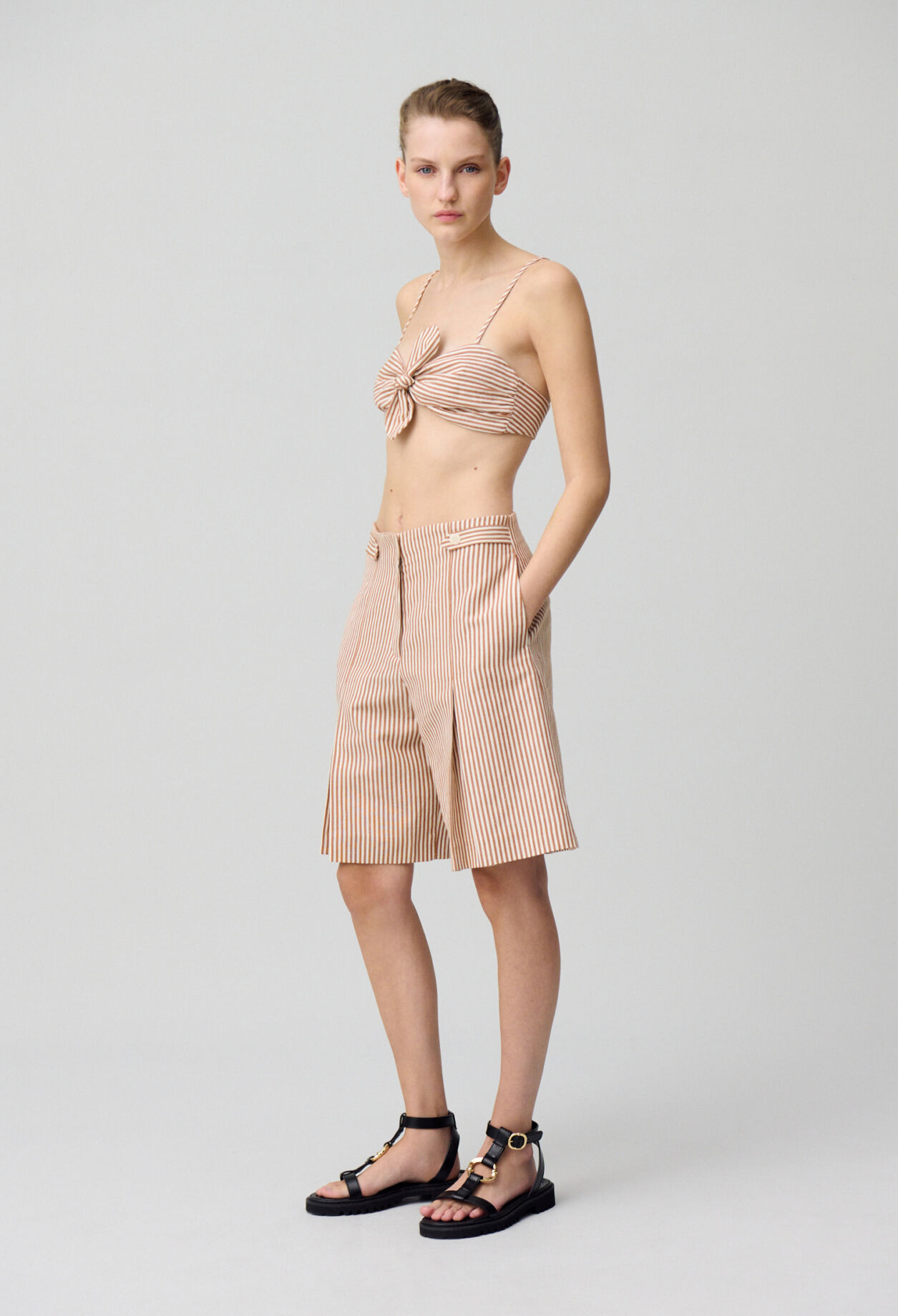 Top bandeau a rayas