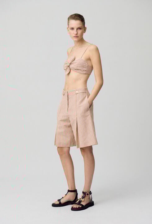 Top bandeau a rayas