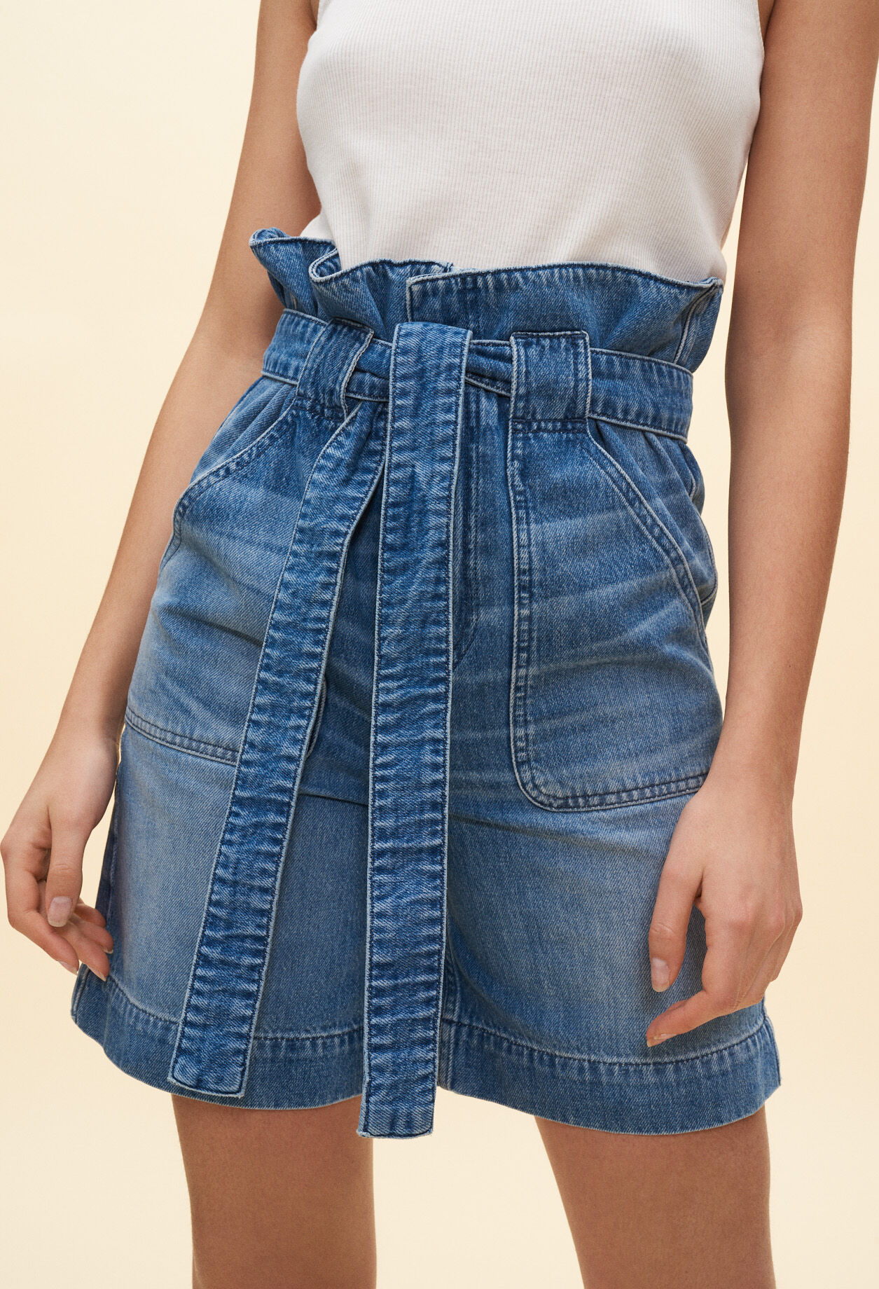 Short vaquero de talle alto