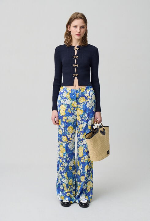 Pantalón ancho estampado