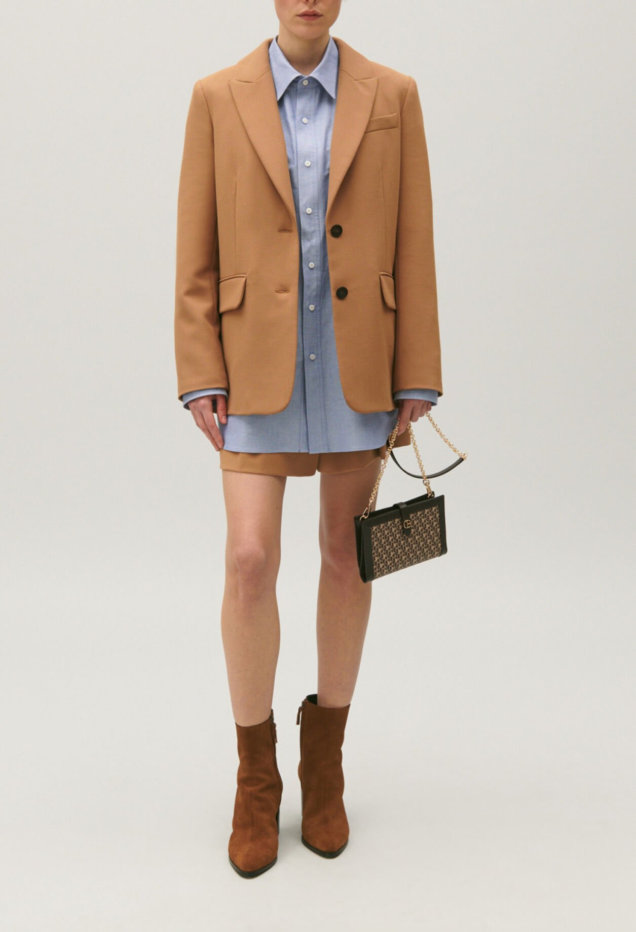 Chaqueta de traje camel