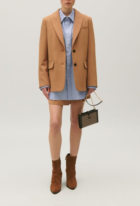 Chaqueta de traje camel