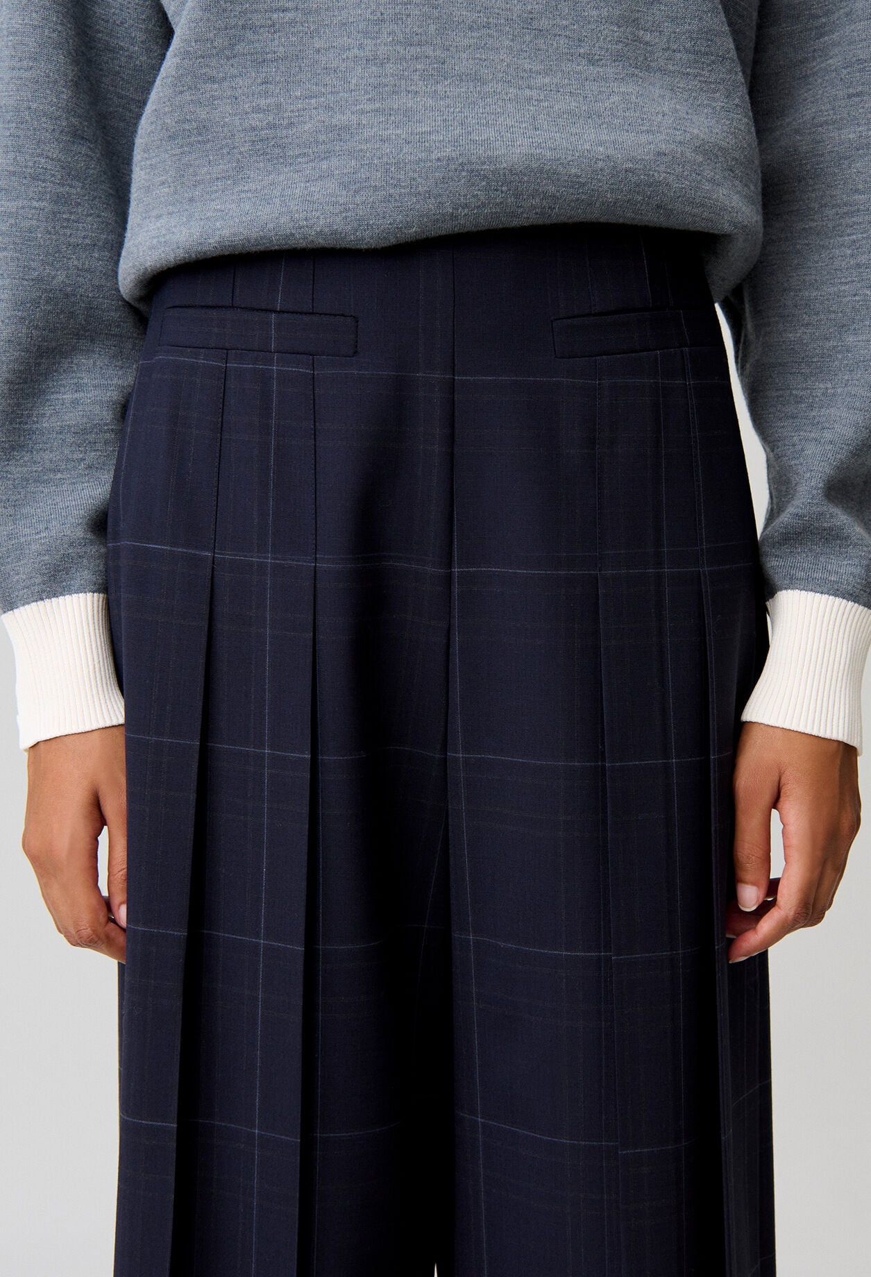 Pantal&oacute;n ancho de cuadros