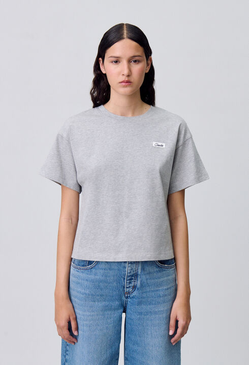 Camiseta de algodón de corte amplio