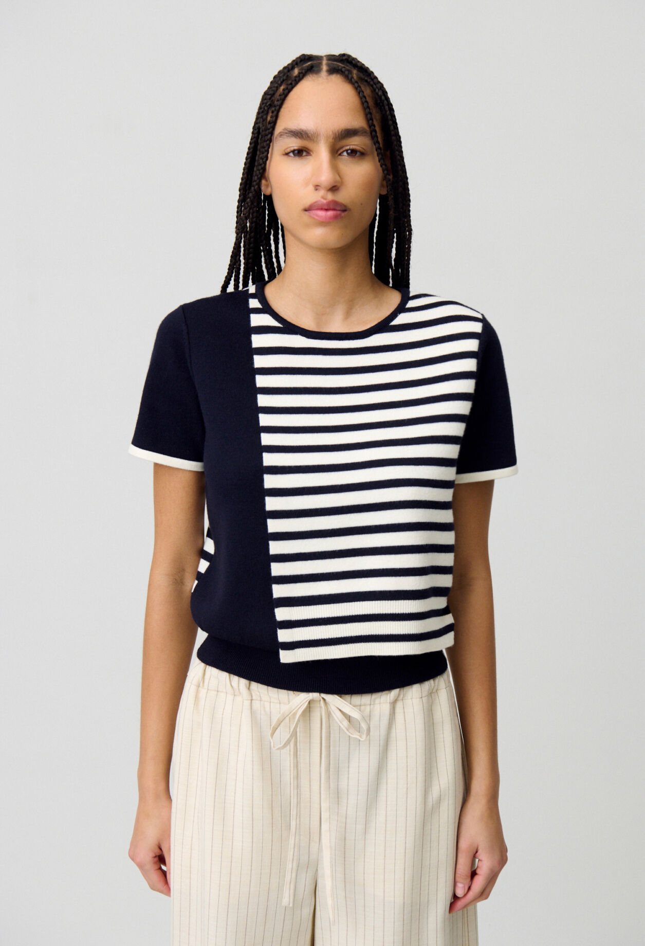 Jersey corto estilo marinero