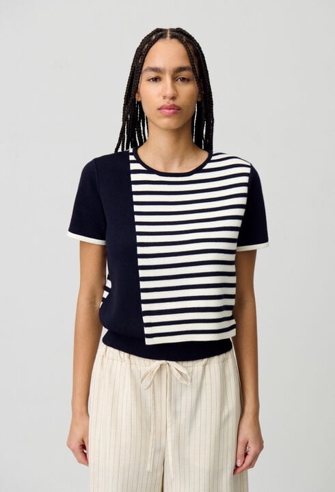 Jersey corto estilo marinero
