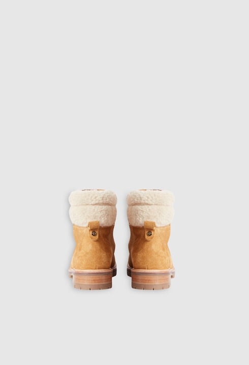 Botines caramelo de ante forrados