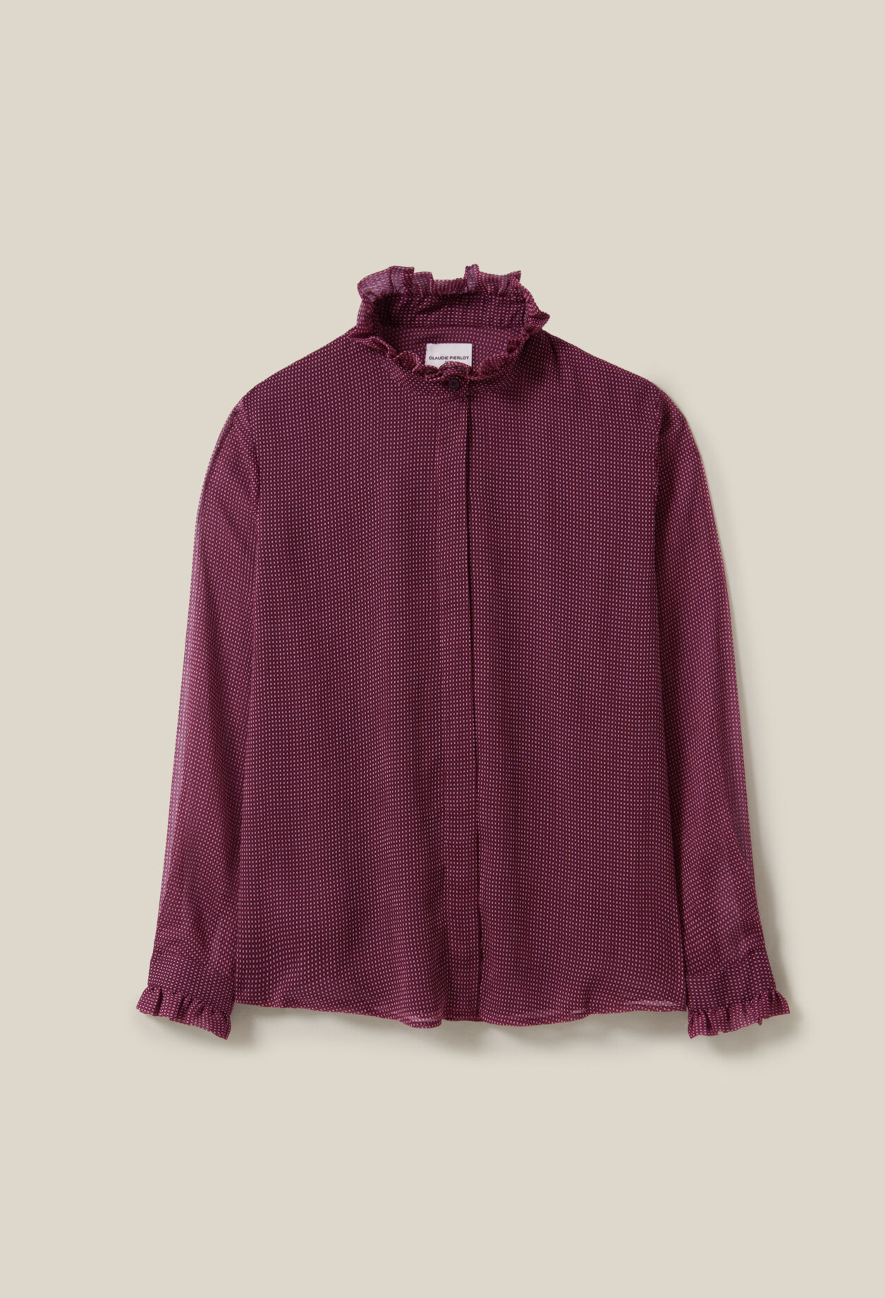 Camisa fluida a cuadros pequeños