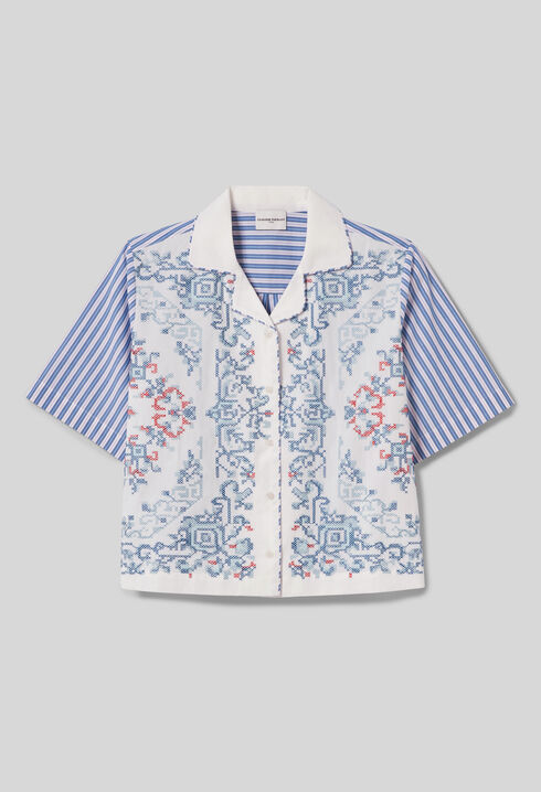 Camisa de algod&oacute;n a rayas