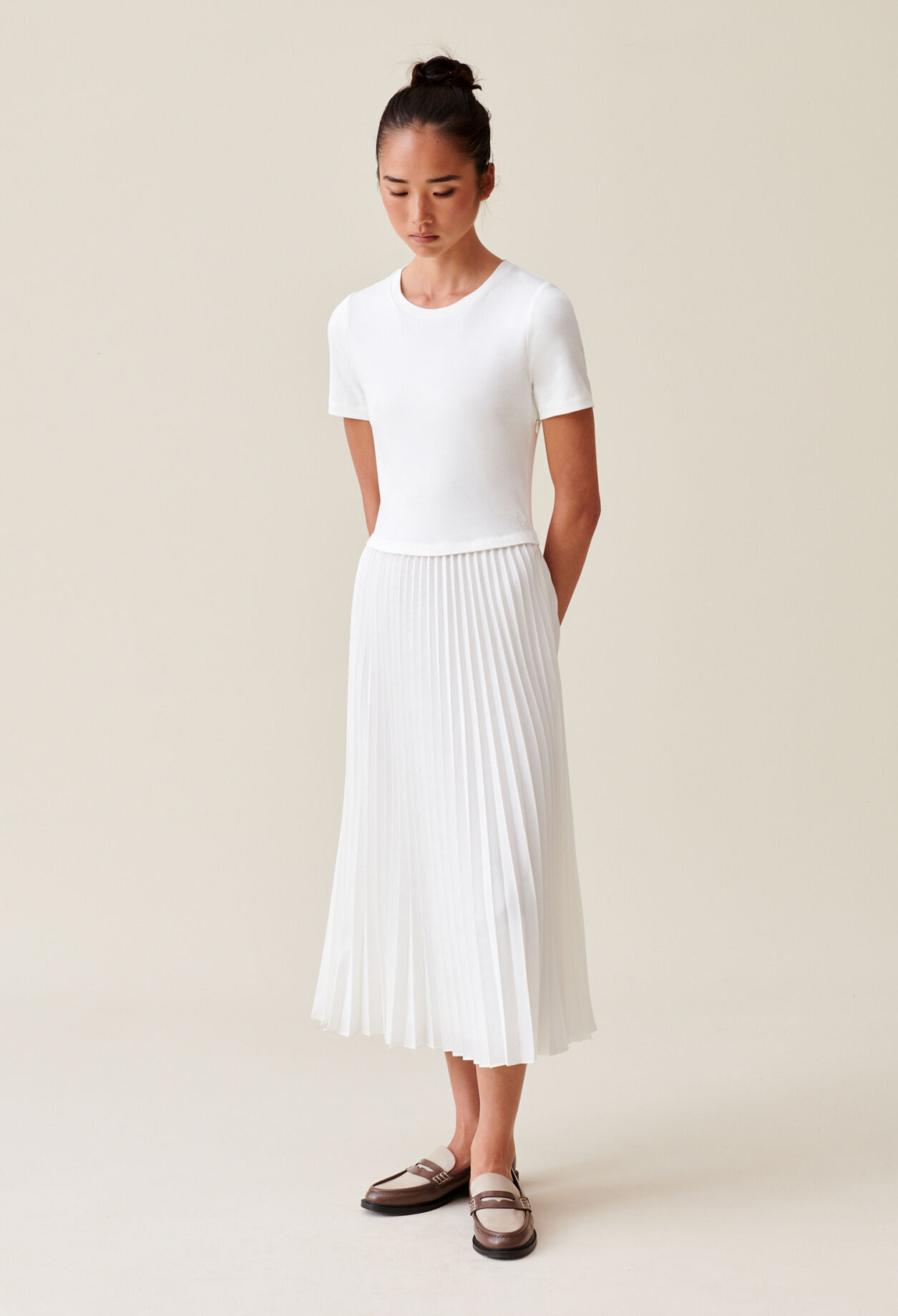 Vestido Twist de dos materiales