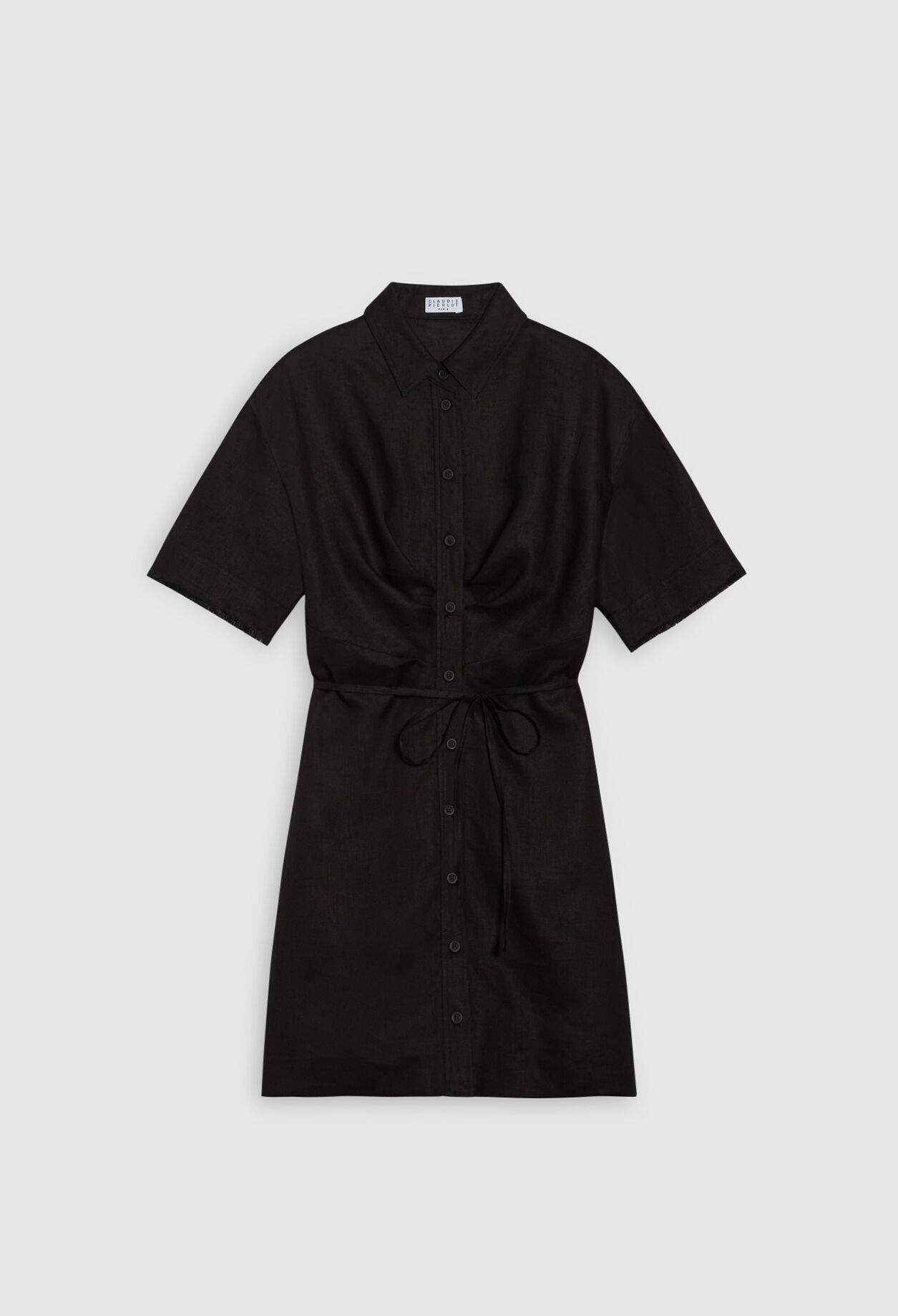 Vestido corto de lino