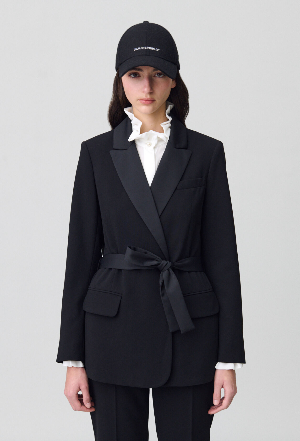 Chaqueta de traje con cinturón