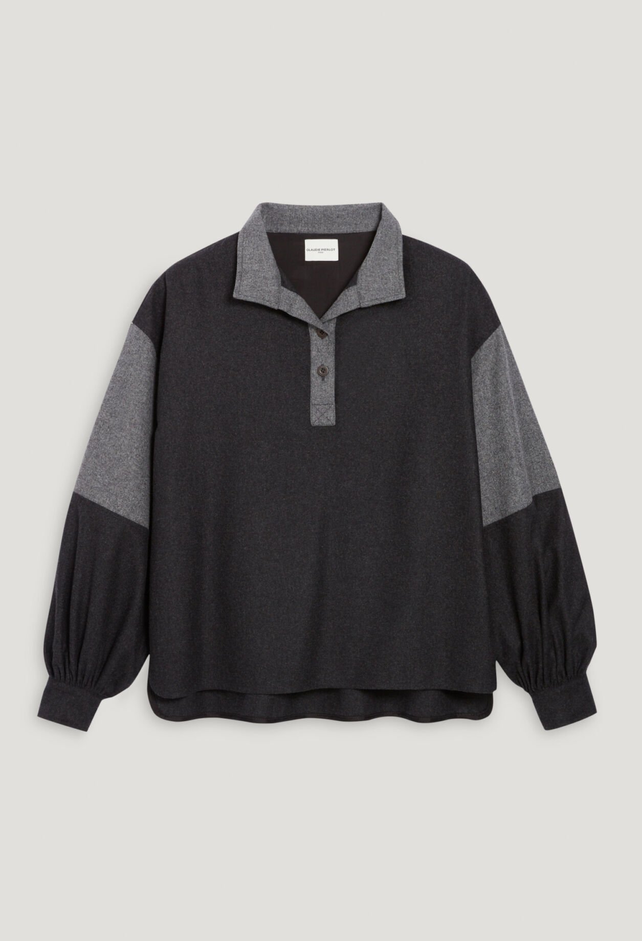 Blusa suelta gris oscuro