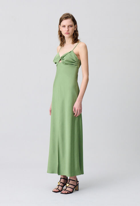Vestido largo satinado