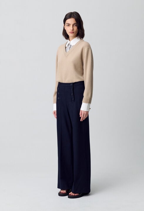 Pantalón recto con botones