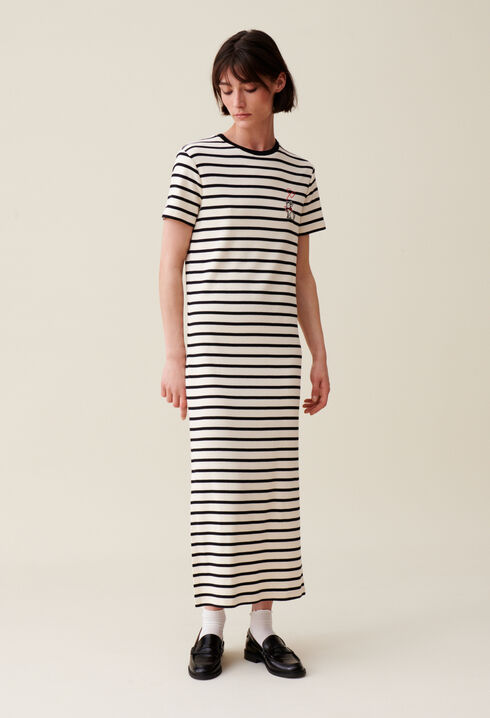 Vestido Jean Toto a rayas midi