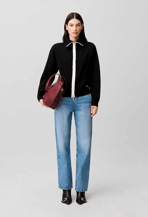C&aacute;rdigan de punto con cremallera