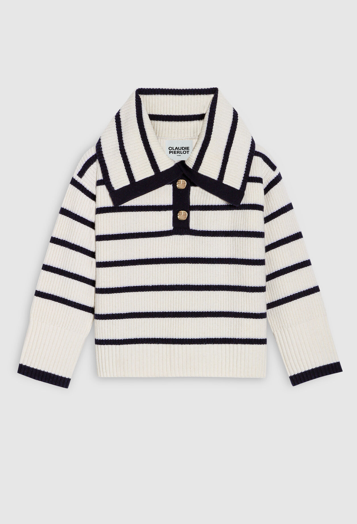 Jersey de rayas dos tonos lana
