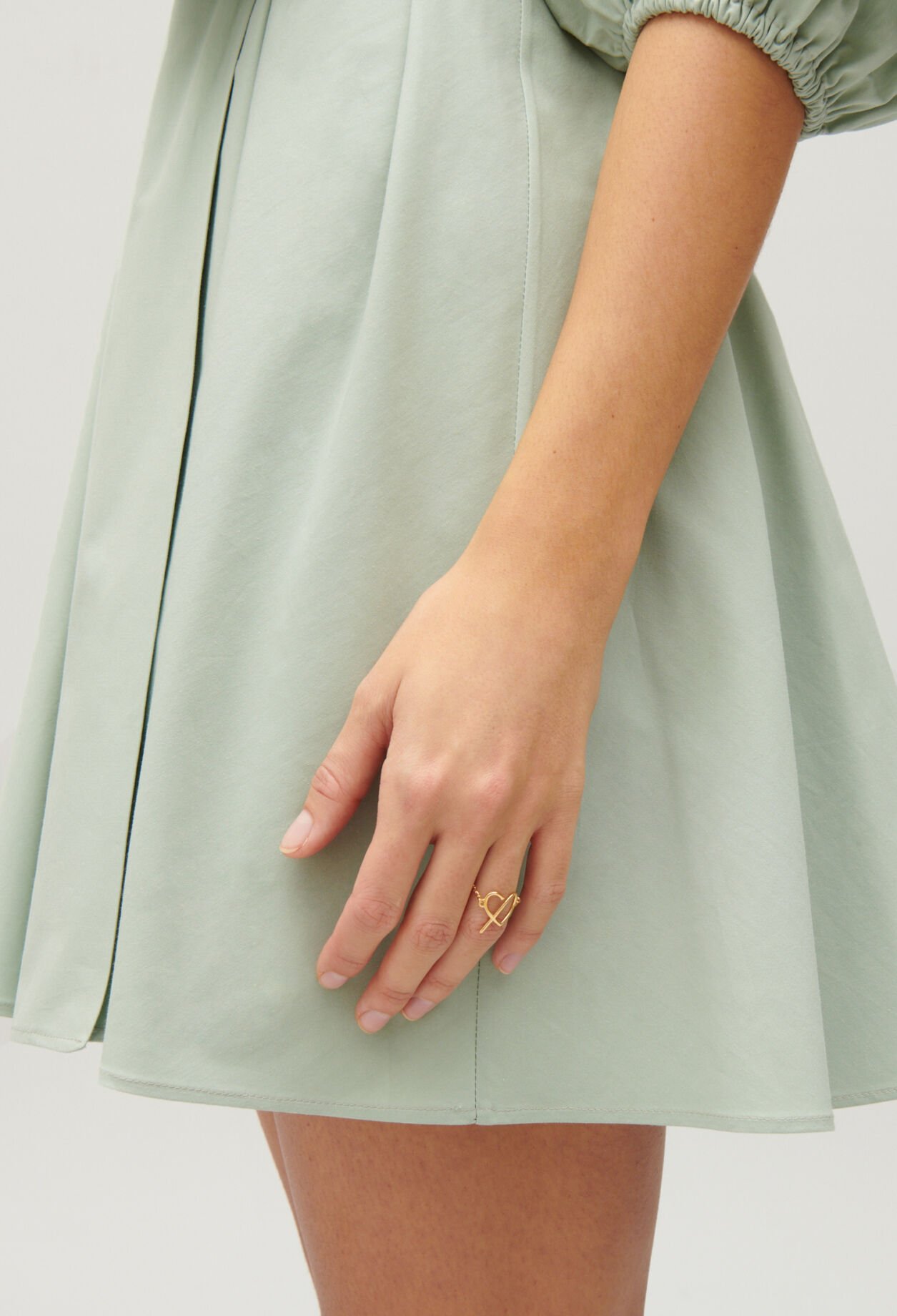 Anillo cadenita corazón CP dorado