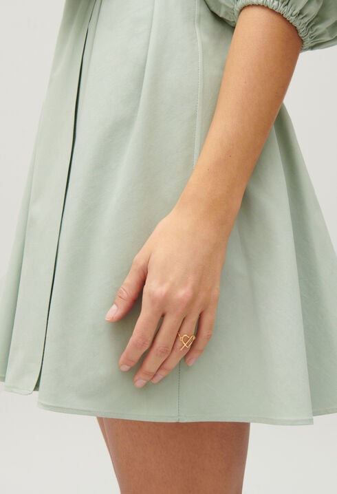 Anillo cadenita corazón CP dorado