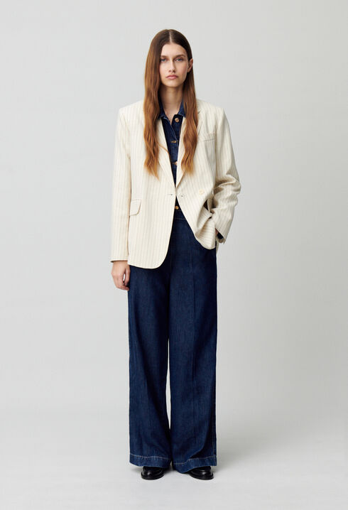 Chaqueta de traje a rayas