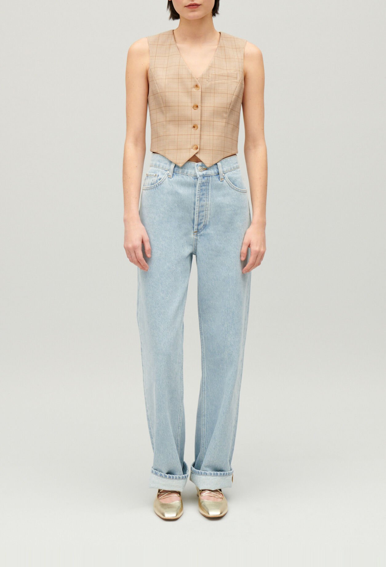 Vaqueros Louis flare azules desteñidos