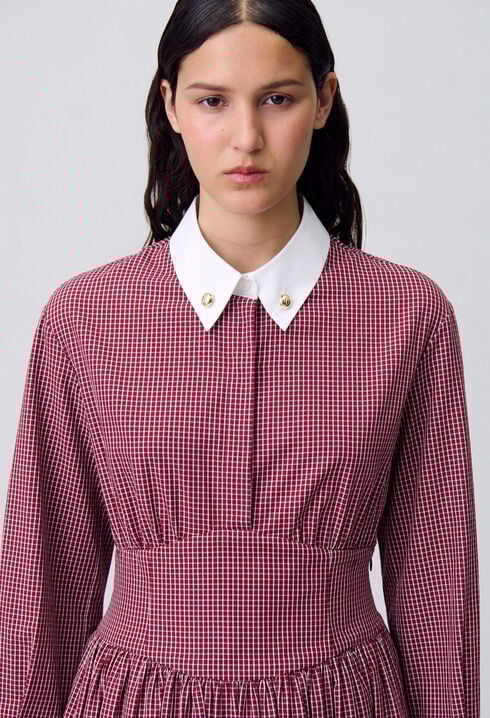 Vestido corto de cuadros