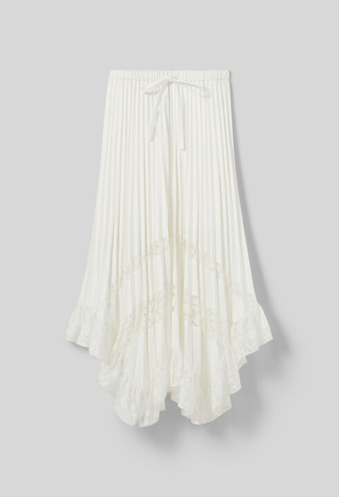 Falda plisada de flores