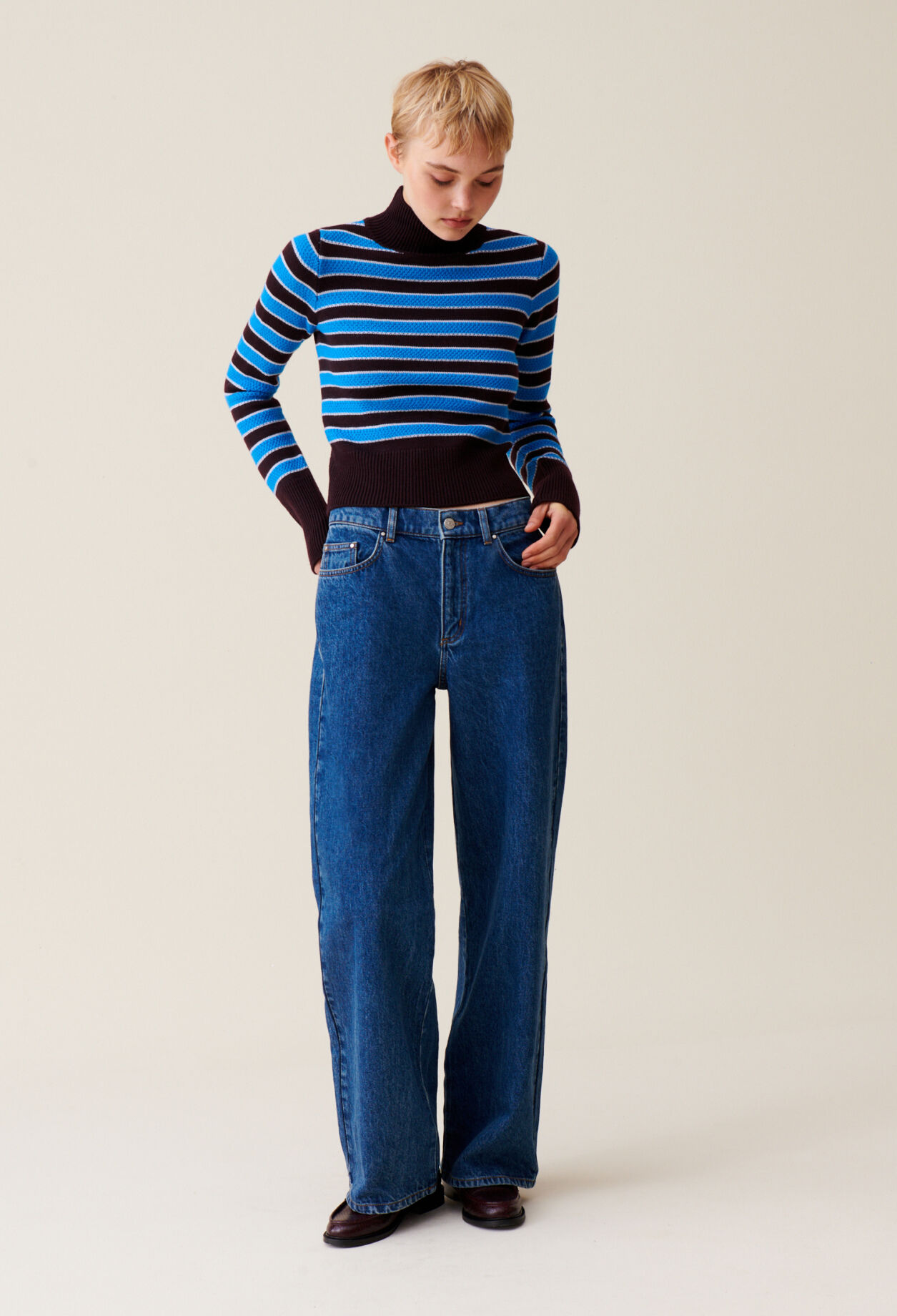 Jersey marinero cuello alto