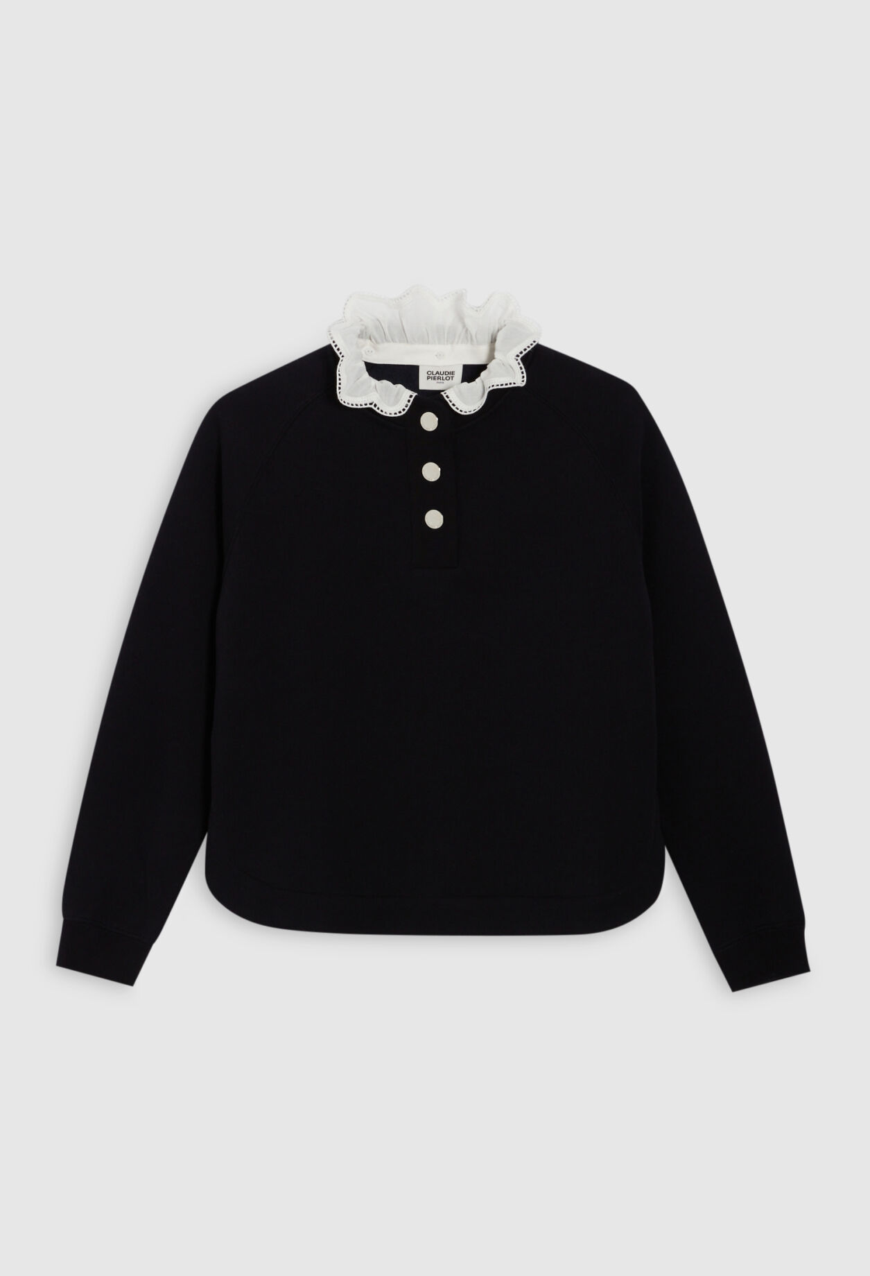 Sudadera con cuello extraíble azul