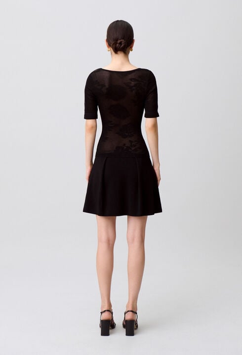 Vestido de punto con flores