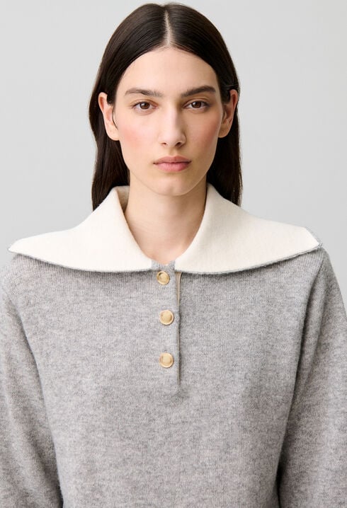 Jersey de lana cuello camionero