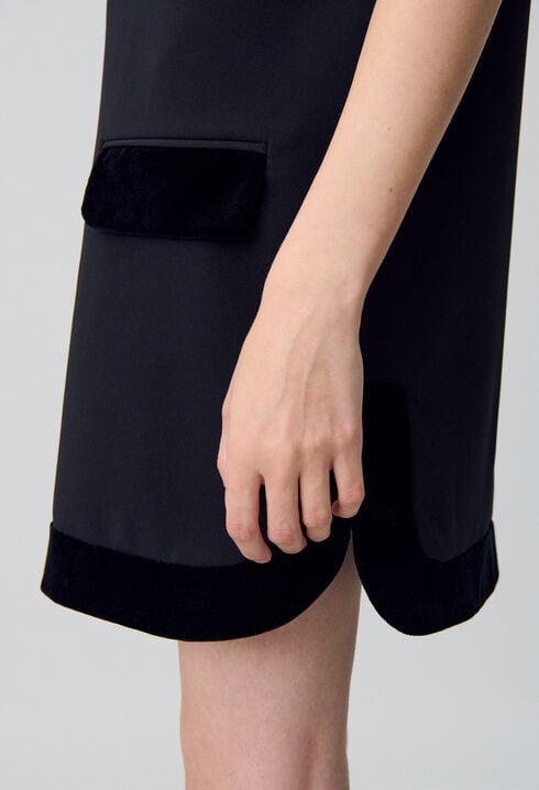Vestido corto de terciopelo
