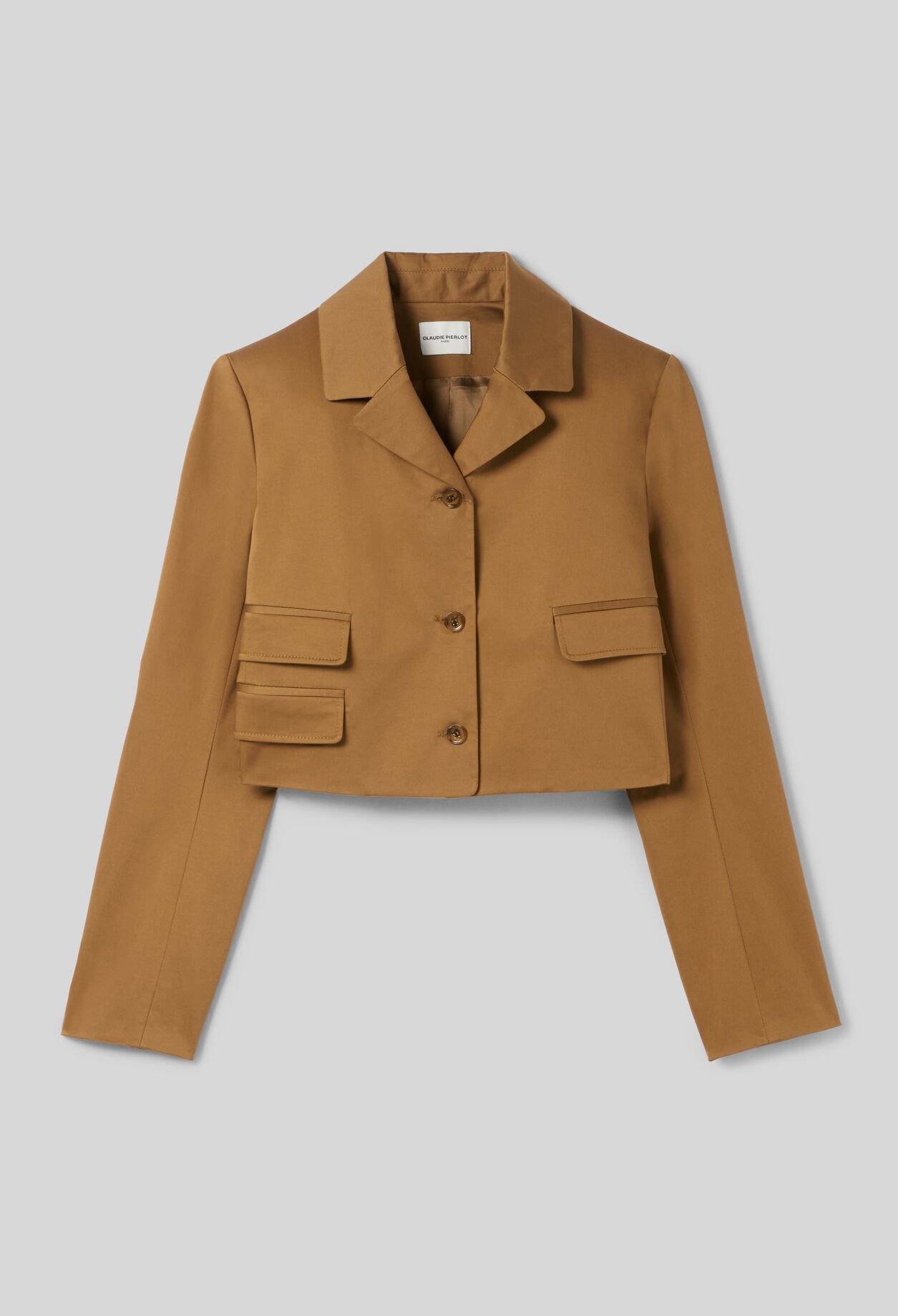 Chaqueta corta con cuello de solapa