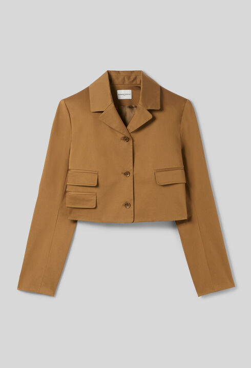 Chaqueta corta con cuello de solapa