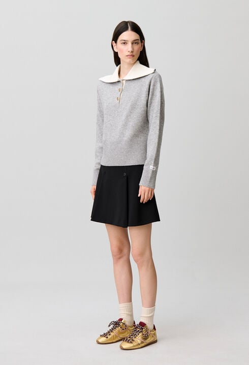 Jersey de lana cuello camionero