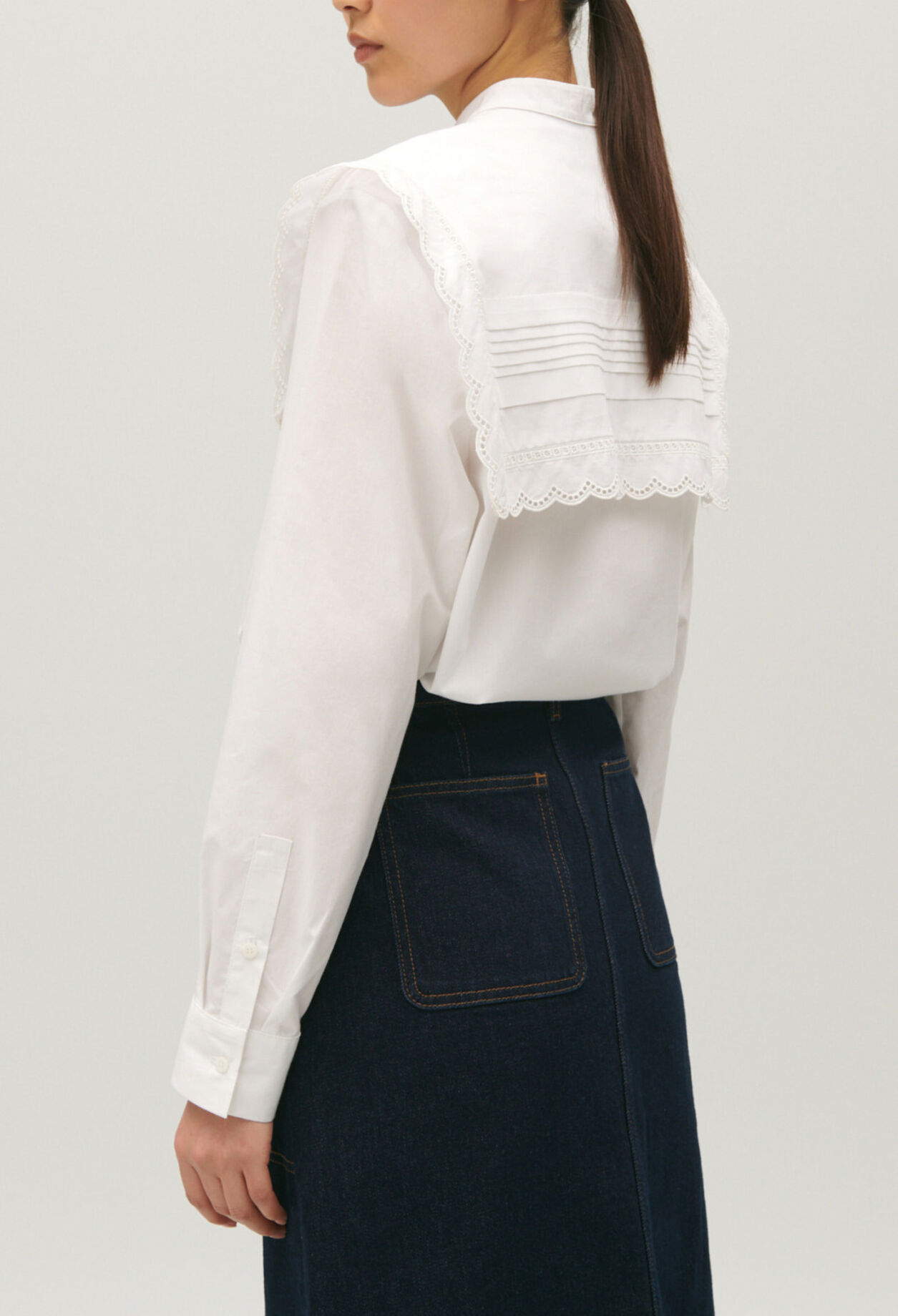 Camisa de encaje blanco