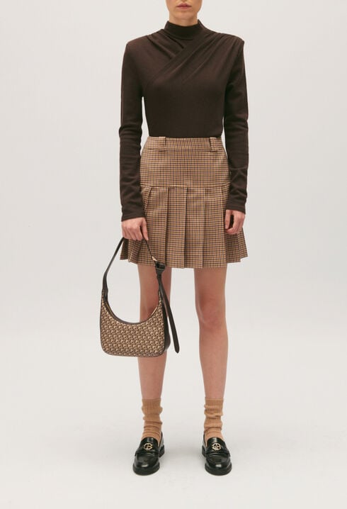 Camiseta de lana color chocolate